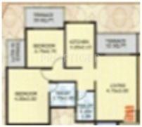 Ganga Regency (2BHK+2T (974 sq ft) 974 sq ft)