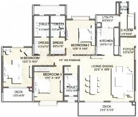 Raheja Vivarea (3BHK+4T (3,150 sq ft) + Servant Room 3150 sq ft) Raheja Vivarea (3BHK+4T (3,150 sq ft) + Servant Room 3150 sq ft)
