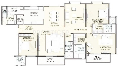 Raheja Vivarea (3BHK+4T (3,575 sq ft) + Servant Room 3575 sq ft) Raheja Vivarea (3BHK+4T (3,575 sq ft) + Servant Room 3575 sq ft)