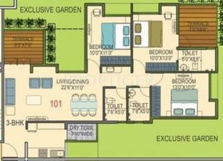 Goldfinger Avenir (3BHK+3T (1,426 sq ft) 1426 sq ft)