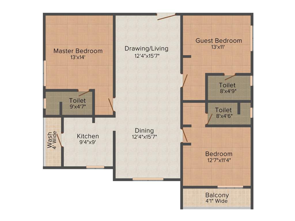 Vaishnavi Fresh Living Apartments (3BHK+3T (1,634 sq ft) 1634 sq ft)