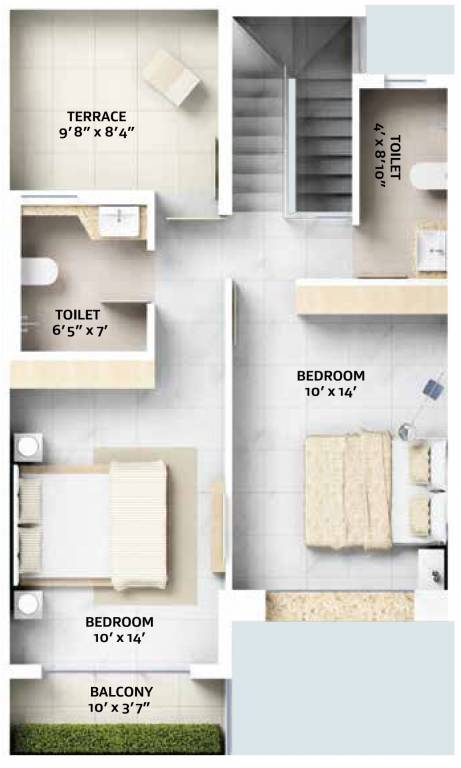 Global Ananta (3BHK+3T (1,561 sq ft) 1561 sq ft)