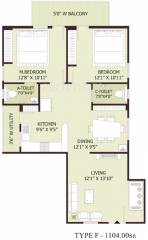 Splendid Royale (2BHK+2T (1,104 sq ft) 1104 sq ft) Splendid Royale (2BHK+2T (1,104 sq ft) 1104 sq ft)