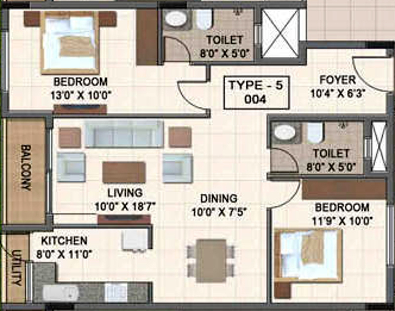 Sipani Classe (2BHK+2T (1,085 sq ft) 1085 sq ft) Sipani Classe (2BHK+2T (1,085 sq ft) 1085 sq ft)