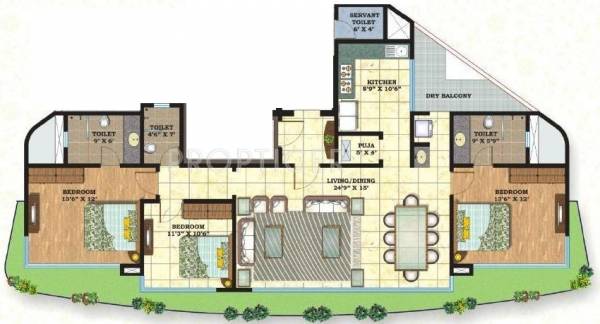 Spark Desai Residency (3BHK+4T (2,436 sq ft) + Servant Room 2436 sq ft)