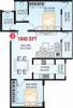 Sagar Realty Promotions Disha Residency Floor Plan (2BHK+2T (1,046 sq ft) 1046 sq ft)