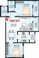 Sagar Realty Promotions Disha Residency Floor Plan (2BHK+2T (1,046 sq ft) 1046 sq ft)