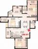 Sagar Realty Promotions Disha Residency Floor Plan (3BHK+3T (1,398 sq ft) 1398 sq ft)