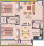 Amit SR Residency (2BHK+2T (1,050 sq ft) 1050 sq ft)