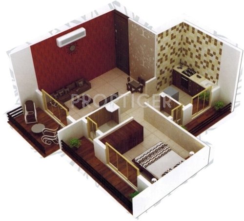 Bhushan Vruksh (1BHK+1T (680 sq ft) 680 sq ft)