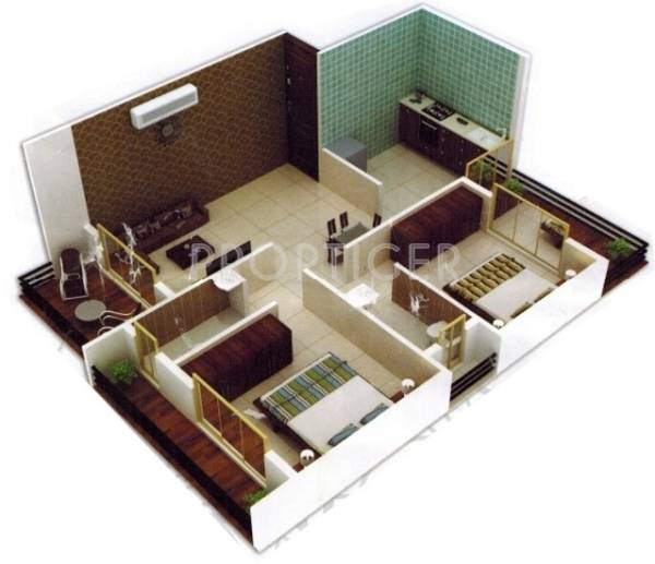 Bhushan Vruksh (2BHK+2T (1,030 sq ft) 1030 sq ft)