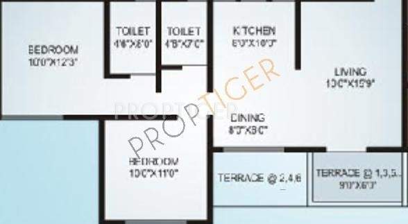 Vastu River Nest (2BHK+2T (908 sq ft) 908 sq ft)