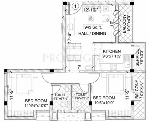 Girishchandra Pavan Villa (2BHK+2T (943 sq ft) 943 sq ft)