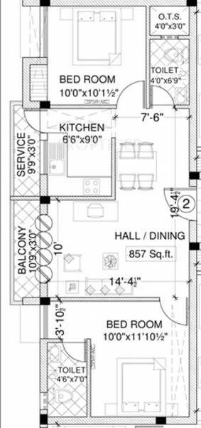 Girishchandra Pavan Villa (2BHK+2T (857 sq ft) 857 sq ft)
