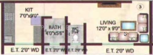 Vishal Shiv Paradise (1BHK+1T (800 sq ft) 800 sq ft)