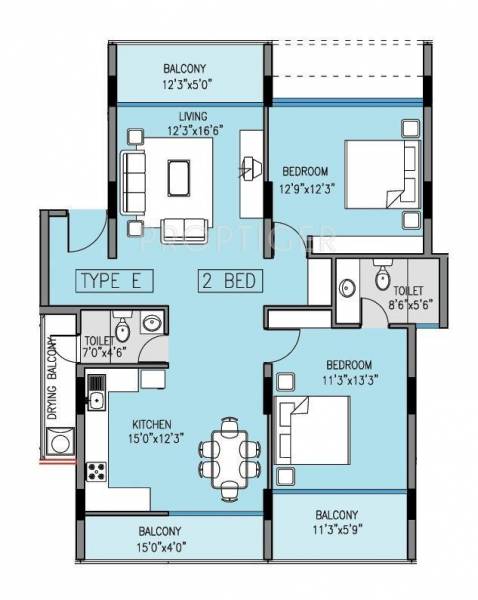 Klassik Benchmark (2BHK+2T (1,390 sq ft) 1390 sq ft) Klassik Benchmark (2BHK+2T (1,390 sq ft) 1390 sq ft)