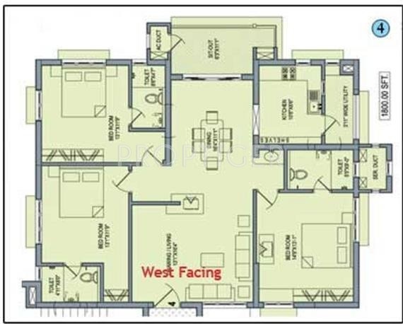 Aparna Sarovar (3BHK+3T (1,800 sq ft) 1800 sq ft) Aparna Sarovar (3BHK+3T (1,800 sq ft) 1800 sq ft)