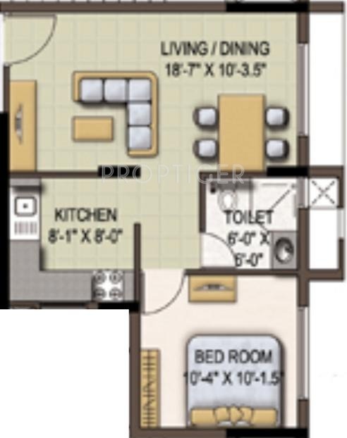 Marg Savithanjali (1BHK+1T (597 sq ft) 597 sq ft) Marg Savithanjali (1BHK+1T (597 sq ft) 597 sq ft)