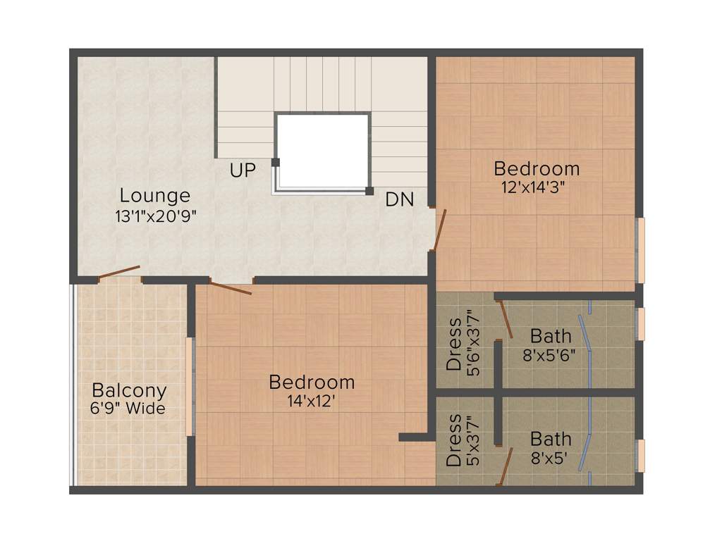 Rooshna Majestic Villas (4BHK+5T (2,529 sq ft) 2529 sq ft)