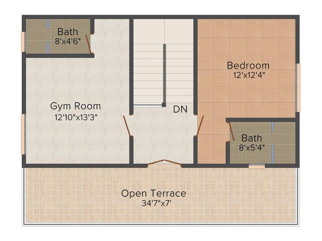 Rooshna Majestic Villas (4BHK+5T (2,472 sq ft) Study Room 2472 sq ft)