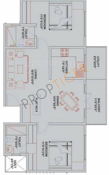 Niranjan Maxima (2BHK+2T (1,130 sq ft) 1130 sq ft) Niranjan Maxima (2BHK+2T (1,130 sq ft) 1130 sq ft)