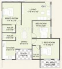 Swami Heights (3BHK+3T (1,430 sq ft) 1430 sq ft)