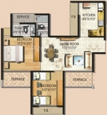 Monarch Luxuria (2BHK+2T (1,125 sq ft) 1125 sq ft) Monarch Luxuria (2BHK+2T (1,125 sq ft) 1125 sq ft)