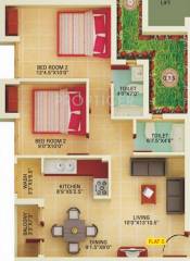 Asvini Amanya (2BHK+2T (854 sq ft) 854 sq ft)