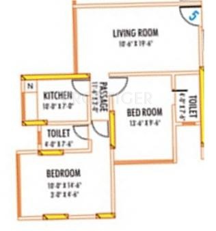 AP Panchritu (2BHK+2T (900 sq ft) 900 sq ft)