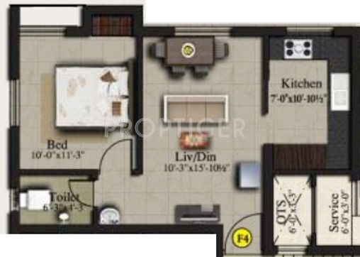 Amraa Haque Residency (1BHK+1T (578 sq ft) 578 sq ft)