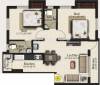 Amraa Haque Residency (2BHK+2T (893 sq ft) 893 sq ft)
