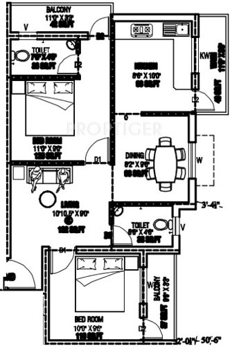 Mr Aishwarya (2BHK+2T (840 sq ft) 840 sq ft)