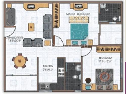 Daya Santara Magan Place (2BHK+2T (1,074 sq ft) 1074 sq ft) Daya Santara Magan Place (2BHK+2T (1,074 sq ft) 1074 sq ft)