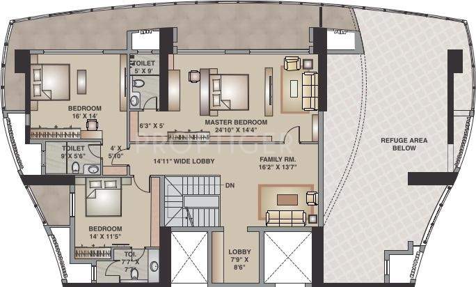 Kalpataru Pinnacle (4BHK+5T (3,900 sq ft)   Servant Room 3900 sq ft)