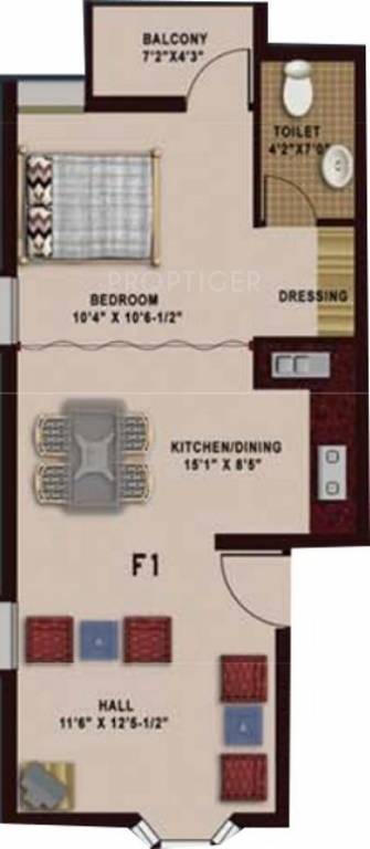 Nathans Templeton (1BHK+1T (637 sq ft) 637 sq ft) Nathans Templeton (1BHK+1T (637 sq ft) 637 sq ft)
