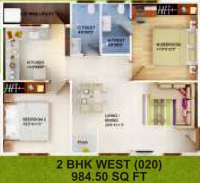 Sai Winst (2BHK+2T (984 sq ft) 984 sq ft)