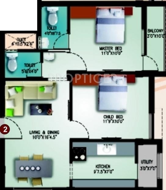 Mugundhan Visalatchi Enclave (2BHK+2T (960 sq ft) 960 sq ft)