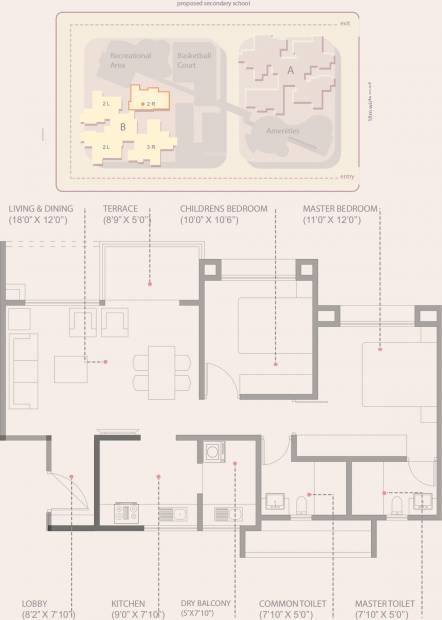 Siddhashila Eira (2BHK+2T (1,014 sq ft) 1014 sq ft)