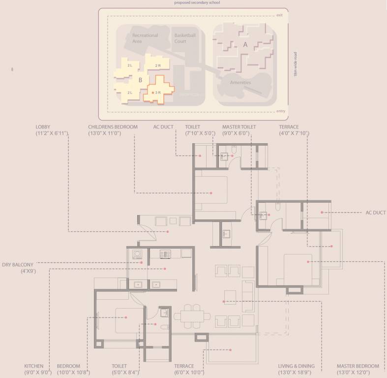Siddhashila Eira (3BHK+3T (1,515 sq ft) 1515 sq ft)