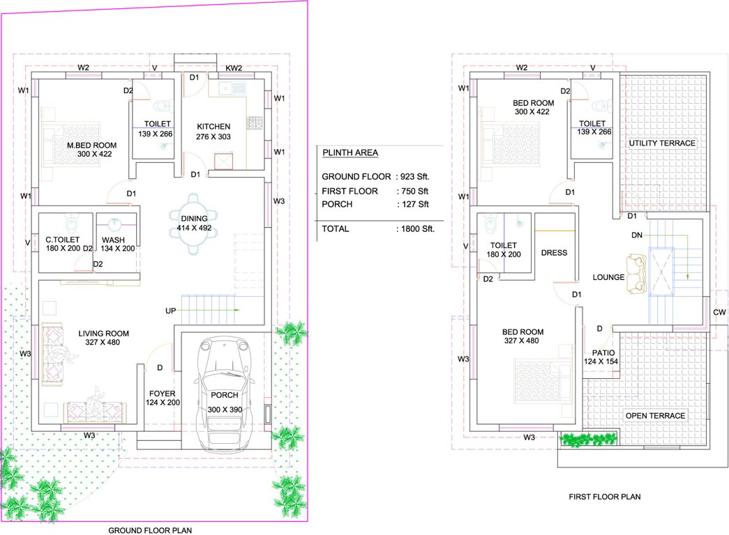 Anna Casa Bonitta Phase II (3BHK+4T (1,800 sq ft) 1800 sq ft)