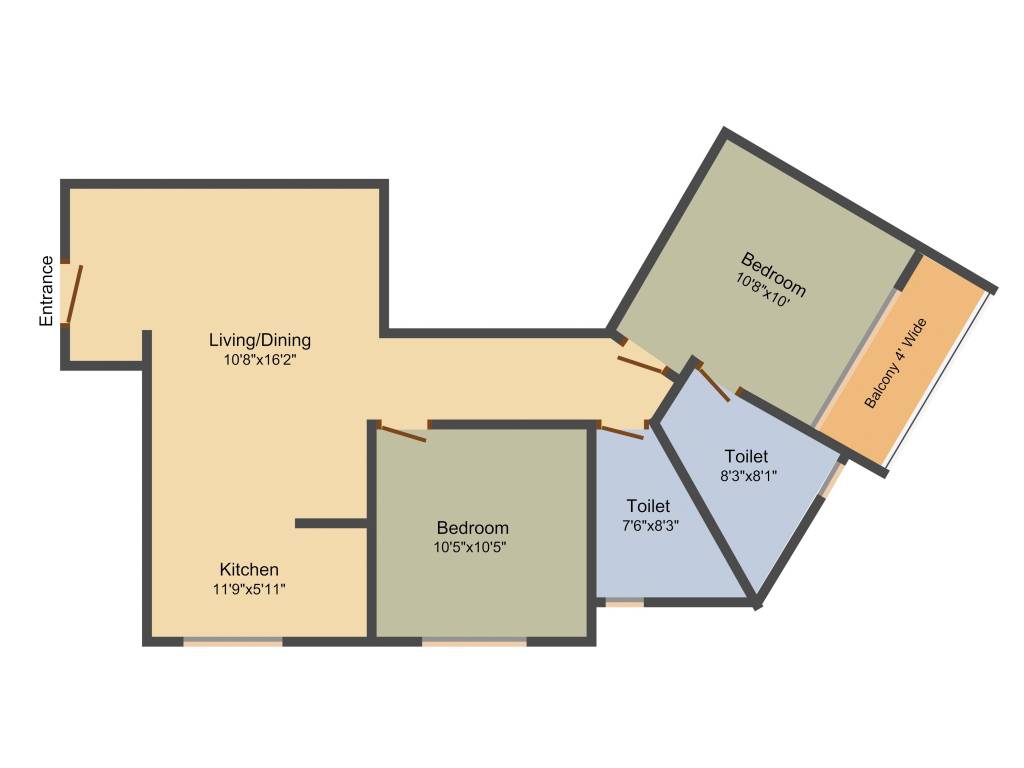 Bhawani Twin Towers (2BHK+2T (1,100 sq ft) 1100 sq ft)