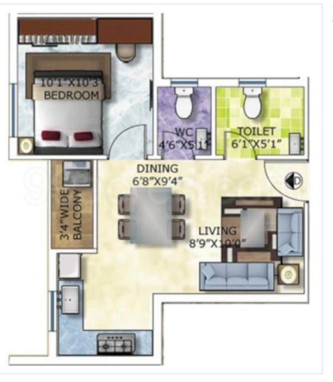Jain Dream World City (1BHK+1T (560 sq ft) 560 sq ft) Jain Dream World City (1BHK+1T (560 sq ft) 560 sq ft)