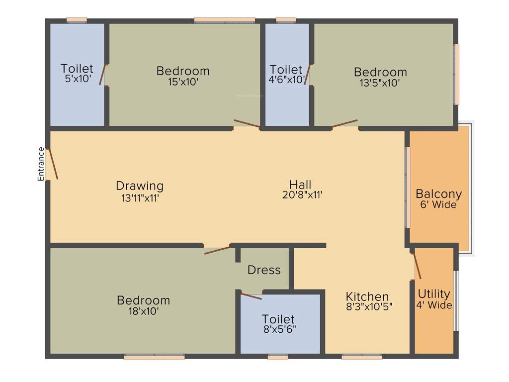 Omsree Green Front (3BHK+3T (1,709 sq ft) 1709 sq ft)