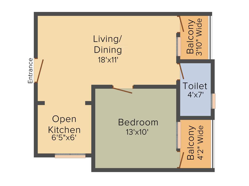 Aatreyee Trinoyanee (1BHK+1T (529 sq ft) 529 sq ft)