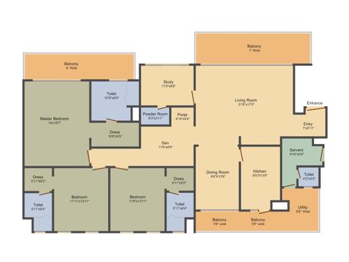 M3M Panorama Suites (3BHK+4T (3,709 sq ft) + Study Room 3709 sq ft) M3M Panorama Suites (3BHK+4T (3,709 sq ft) + Study Room 3709 sq ft)