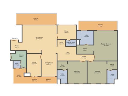 M3M Panorama Suites (3BHK+4T (3,771 sq ft) + Study Room 3771 sq ft) M3M Panorama Suites (3BHK+4T (3,771 sq ft) + Study Room 3771 sq ft)