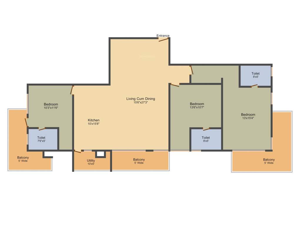 Avant Casa Blanco (3BHK+3T (2,177 sq ft) 2177 sq ft)