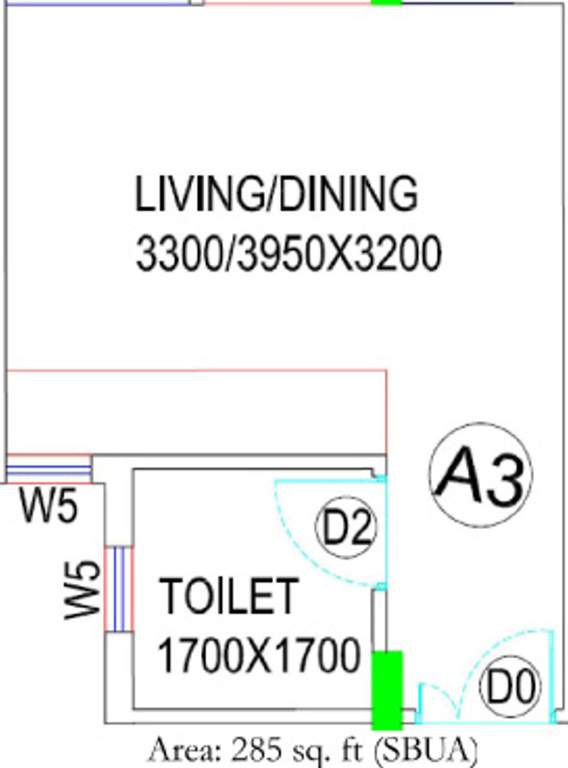 BGA Amrita Awas (1BHK+1T (285 sq ft) 285 sq ft)