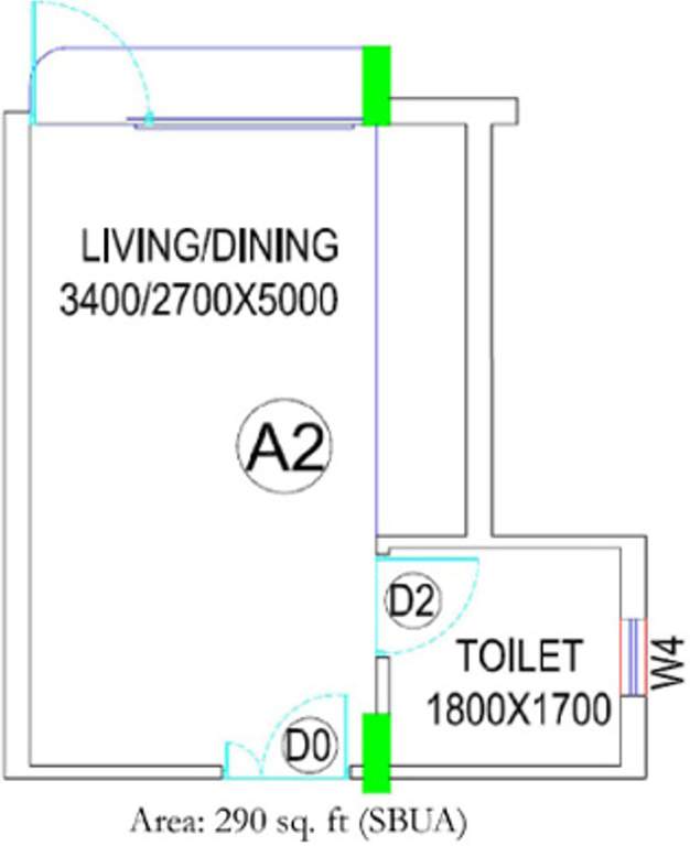BGA Amrita Awas (1BHK+1T (290 sq ft) 290 sq ft)