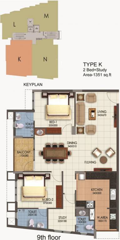 Chevron Royal Woods (2BHK+3T (1,351 sq ft) + Study Room 1351 sq ft) Chevron Royal Woods (2BHK+3T (1,351 sq ft) + Study Room 1351 sq ft)